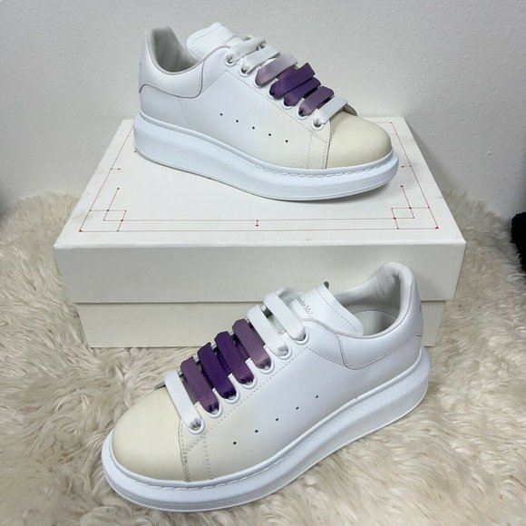 RARE Alexander McQueen Ombre Color Changing Oversized Platform Purple Sneaker 37 - Picture 3 of 10
